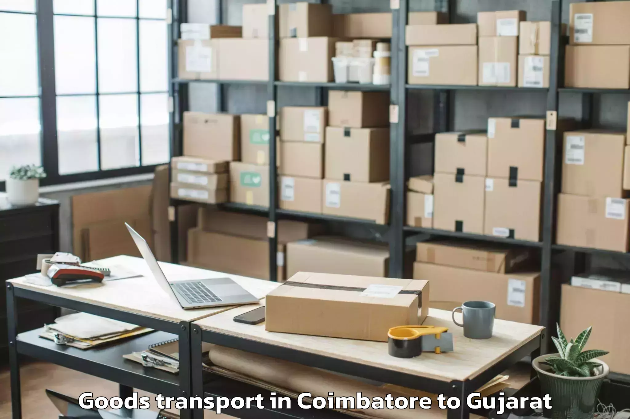 Professional Coimbatore to Wankaner Goods Transport